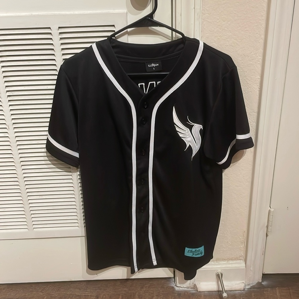 Illenium Black and White Authentic Baseball Jersey